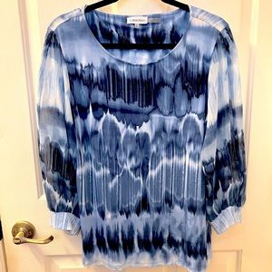 Calvin Klein medium multi color blue top